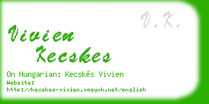 vivien kecskes business card